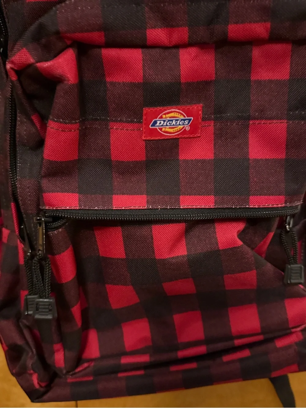 Dickies Red and Black Buffalo-Check Backpack
